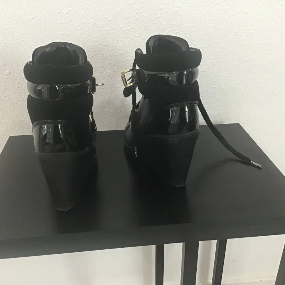 Michael Michael Kors Skid Wedge Black Boot 9.5 M - Picture 11 of 15